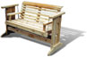 outdoor cedar glider